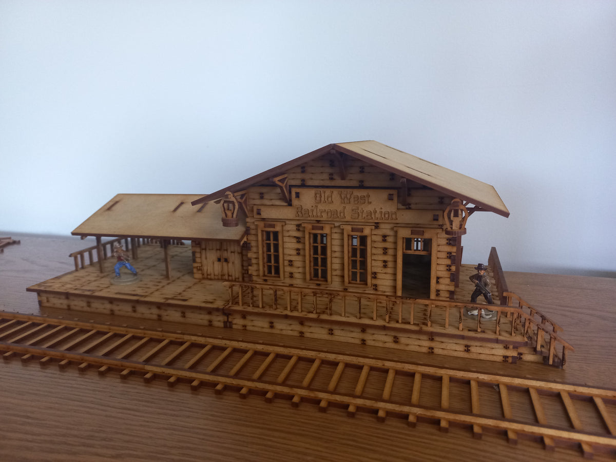 Western Train Station 28mm Scale Dark Castle Terrain