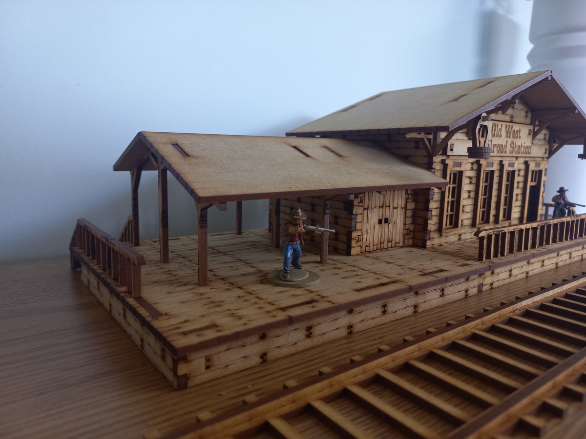 Western Train Station 28mm Scale Dark Castle Terrain