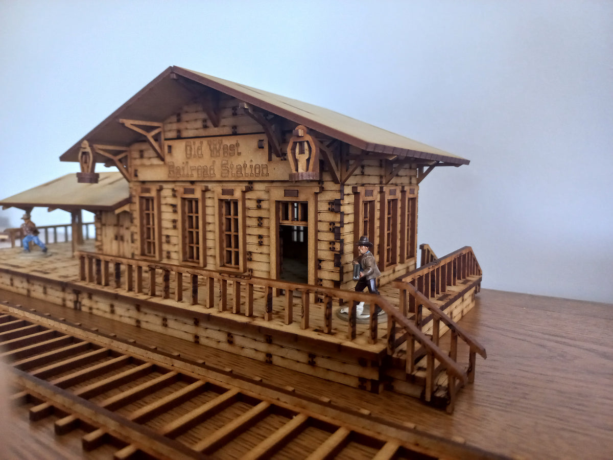 Western Train Station 28mm Scale Dark Castle Terrain