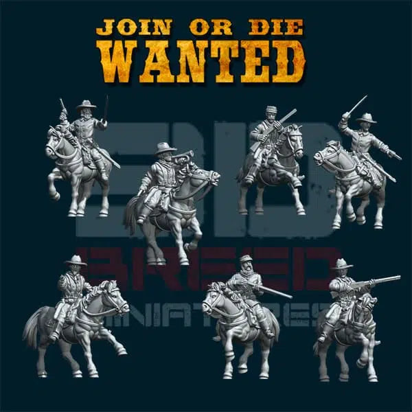 Wild West Miniatures: 7th Cavalry - Mounted