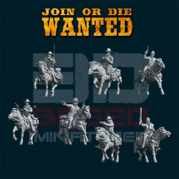 Wild West Miniatures: Bounty Hunters - Mounted