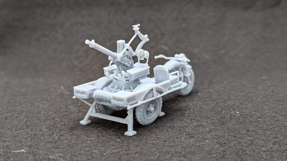 WW2 Tricycle FN Tricar with Browning 13.2mm AA gun Dark Castle Terrain