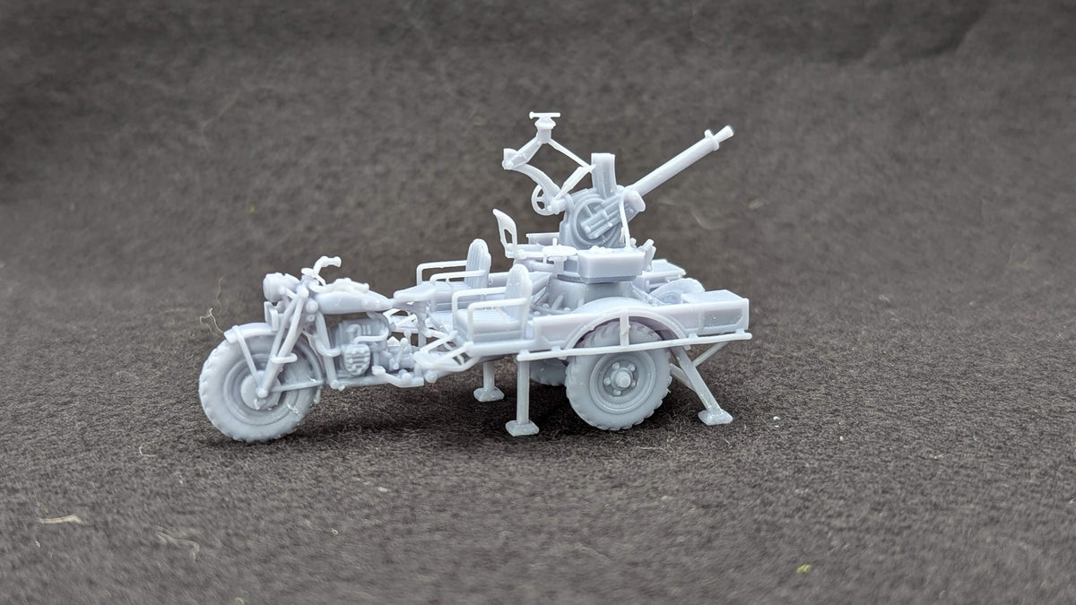 WW2 Tricycle FN Tricar with Browning 13.2mm AA gun Dark Castle Terrain