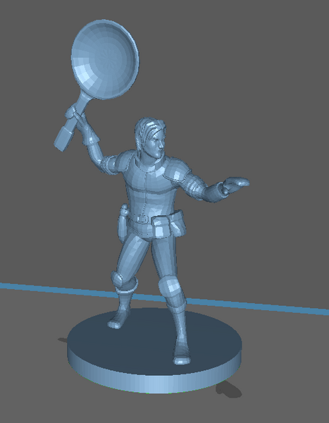 Adventurer: Human Male Fighter with Frying Pan