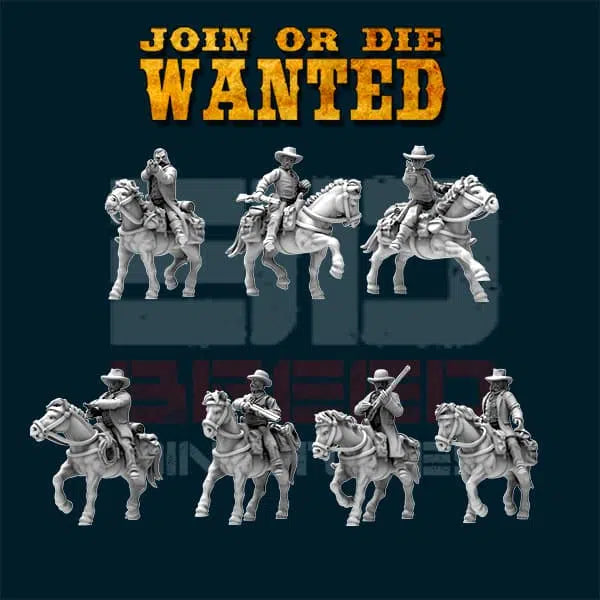 Wild West Miniatures: US Marshals - Mounted