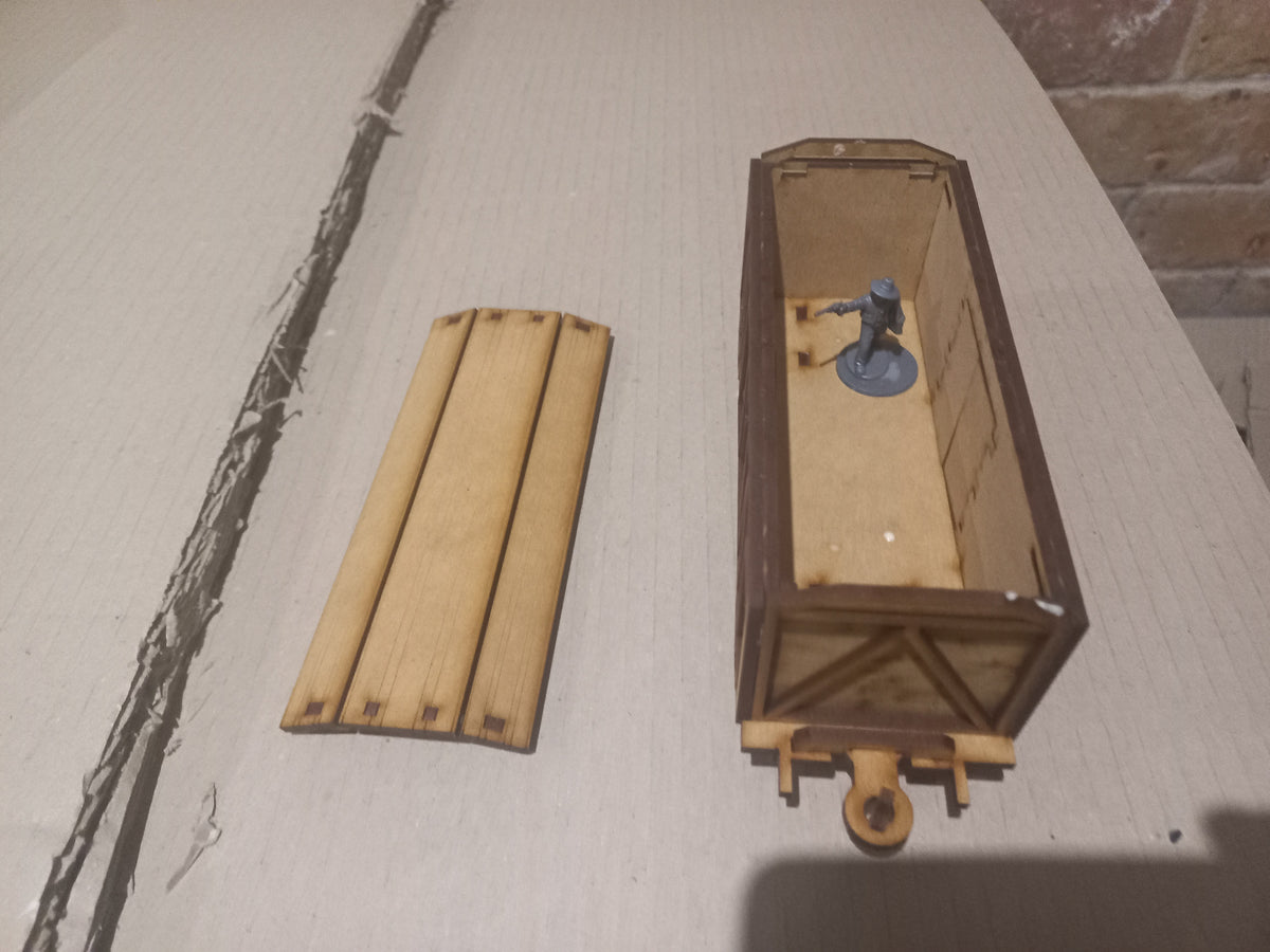 Steam Train Freight Carriage 28mm Scale Dark Castle Terrain