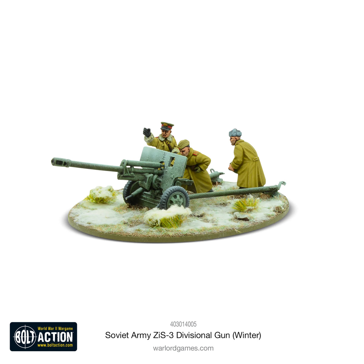 Bolt Action Soviet ZIS3 divisional gun (Winter) Dark Castle Terrain