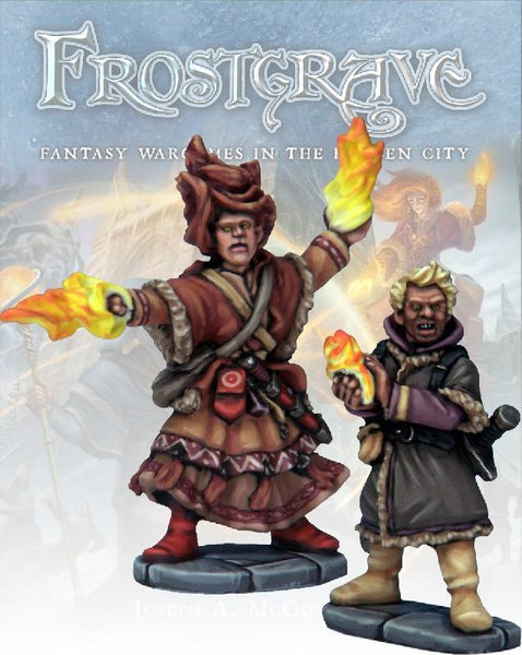 Frostgrave Elementalist & Apprentice -