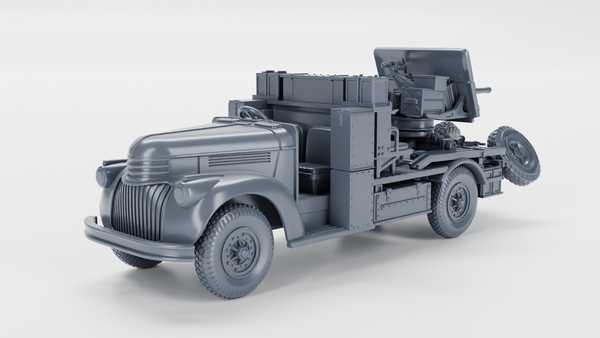 WW2 Chevrolet WD 30 CWT truck (1.5 tons) - 2-Pdr QF Portee