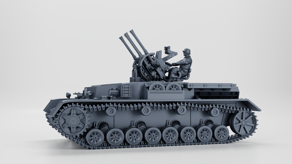 WW2 Karl Wilhelm Krause Field Modified Flakpanzer IV