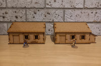 2x Rural Bungalows 28mm Scale