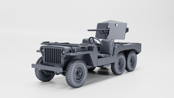 WW2 Willys 6x6 Super Jeep 37mm T14 GMC