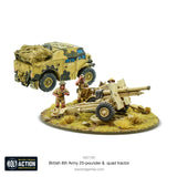 Bolt Action 8th Army 25 Pounder Light Artillery, Quad & Limber