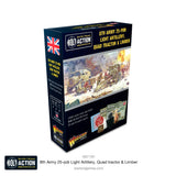 Bolt Action 8th Army 25 Pounder Light Artillery, Quad & Limber