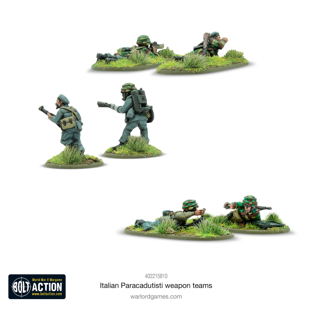 Bolt Action Italian Paracadutisti Weapons Teams – Dark Castle Terrain