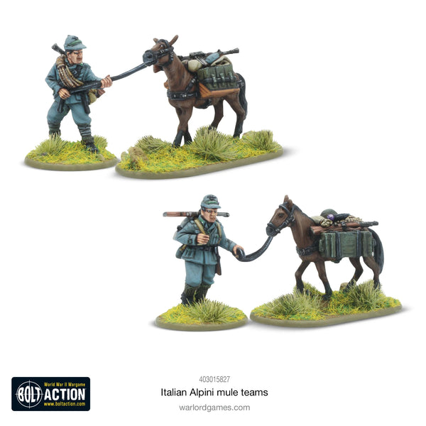 Bolt Action Italian Alpini Mule Teams