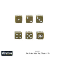 Bolt Action D6 Dice Pack - Allied Star