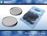 Rubicon 25mm Round Lipped Bases (pack of 25)