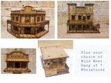 Deluxe Wild West Town Set + Choice of Wild West Miniatures