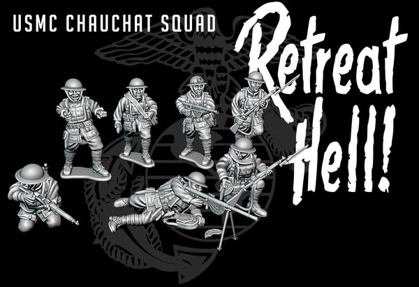 WW1 - USA - USMC Chauchat Squad