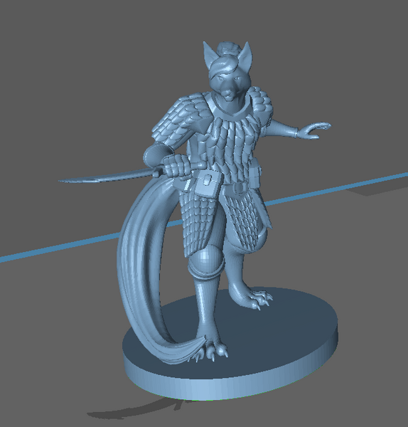 Adventurer: Kitsune Cleric with Scale Armor and Dagger