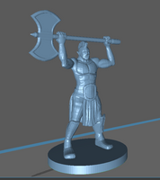 Adventurer: Half Orc Barbarian with Axe