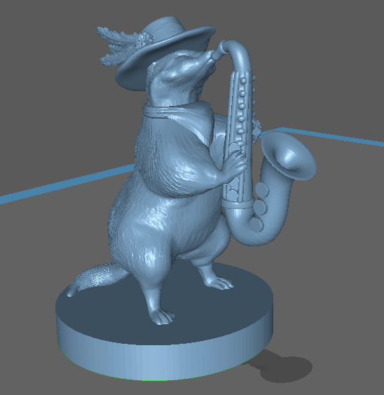 Adventurer: Badger Bard with Saxophone