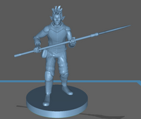 Adventurer: Female Elf Fighter with Glaive