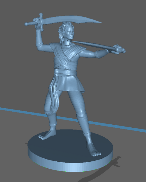 Adventurer: Female Elf Jungle Fighter Two Scimitar