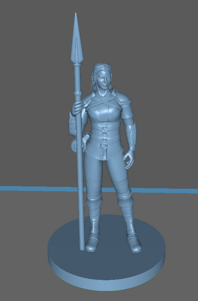 Adventurer: Human Female Fighter with Spear