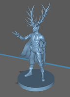 Adventurer: Male Elf Warlock Hexblade with Antlers