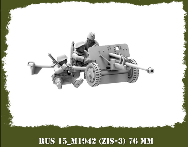 WW2 Soviet: 76mm Divisional Gun M1942 (ZiS-3) (1:56 Scale)