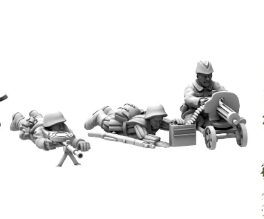 WW2 Soviet: Medium Machine Gun Team 01 (1:56 Scale)