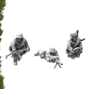 WW2 Soviet: Light Machine Gun Team 01 (1:56 Scale)