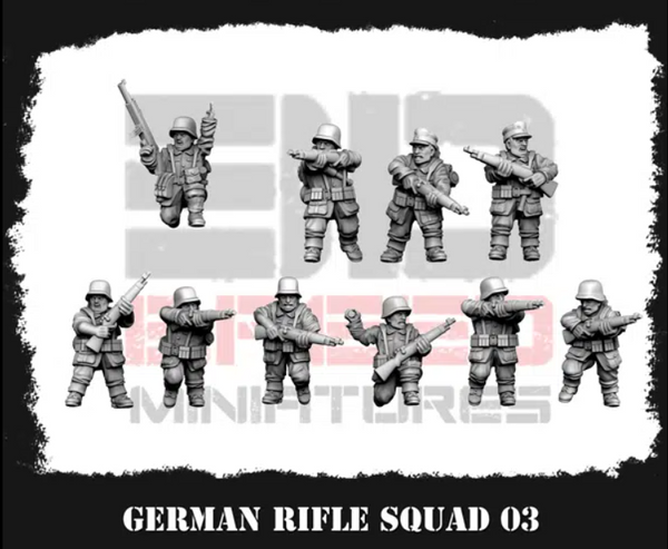 WW2 German: Rifle Squad 03 (1:56 Scale)