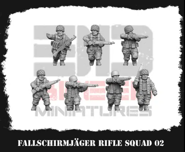 WW2 German: Fallschirmjäger Rifle Squad 02 (1:56 Scale)