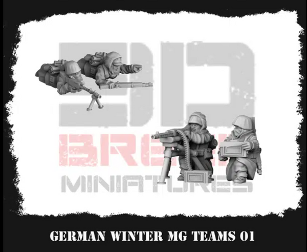 WW2 German: Winter MG Teams 01 (1:56 Scale)