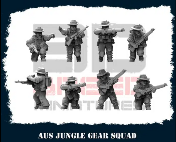WW2 Australia: Rifle Squad Jungle Gear 01 (1:56 Scale)