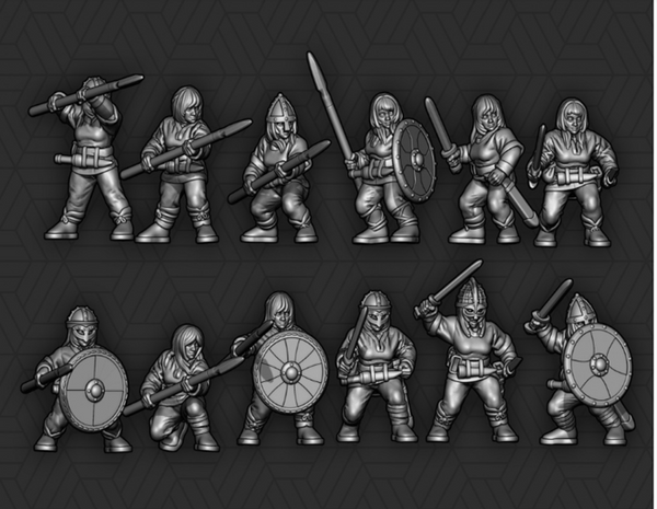 Viking Shield Maidens 28mm