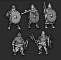 Viking Heavy Two-Handed Axe & Shield 28mm