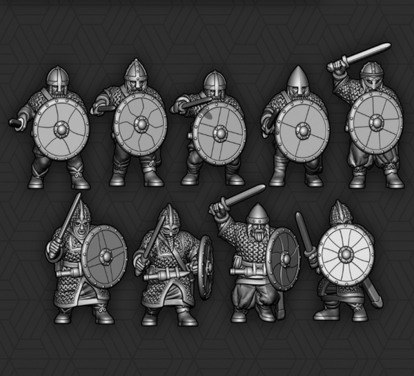 Viking Heavy Sword & Shield 28mm