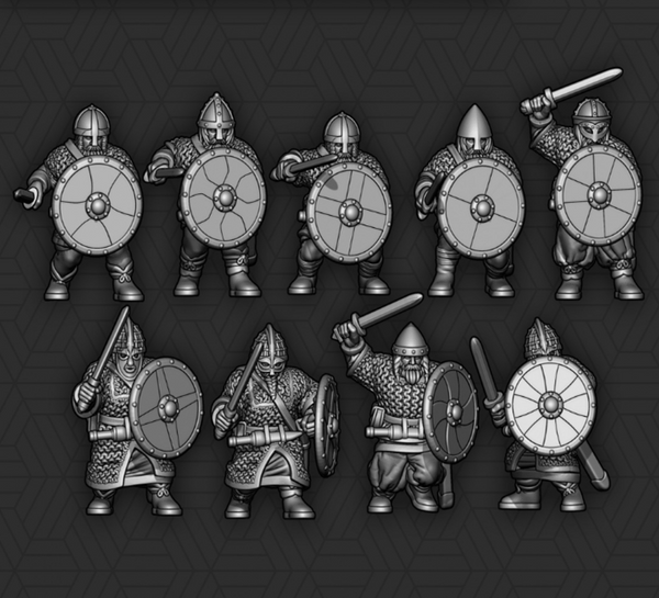 Viking Heavy Sword & Shield 28mm – Dark Castle Terrain