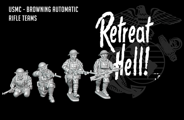 WW1 - USA - USMC Browning Automatic Rifle (BAR) Teams