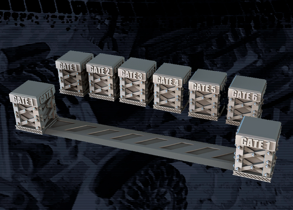 6x Gaslands Basic Gates (Plastic)