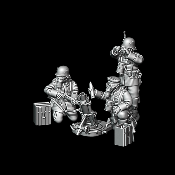 WW1 - Imperial Germany - 7.6cm Leichter Minenwerfer Team