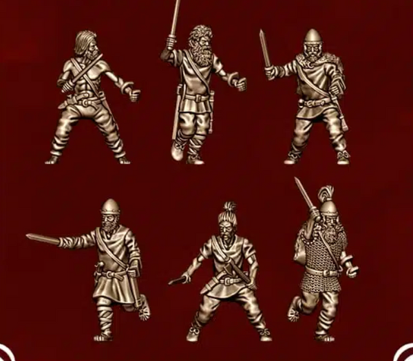 Ancient World: Germanic Warriors with Swords