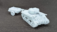 WW2 Sherman M4A4 Crocodile + Trailer