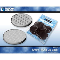 Rubicon 40mm Round Lipped Bases (pack of 10)