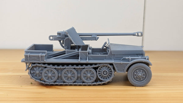WW2 Half-track Sd.Kfz.10-5 with armor and 5cm PAK 38