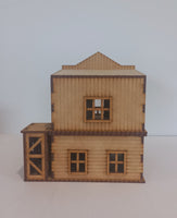 Old West 2 Storey Building 28mm Scale